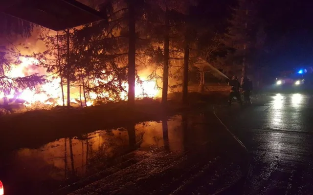 Požár na hradčanském letišti