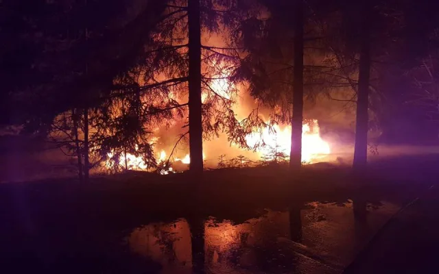 Požár na hradčanském letišti