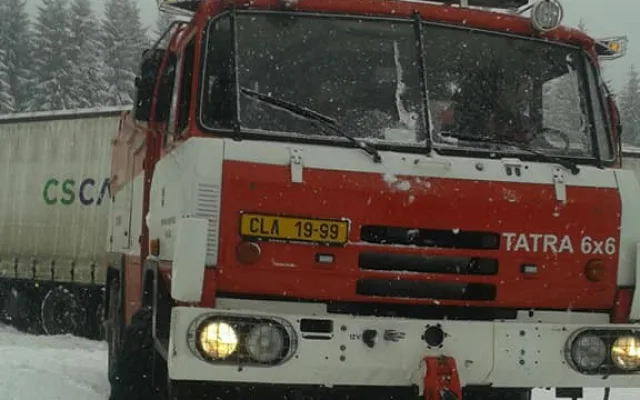 Kamion vyprostila Tatra 815
