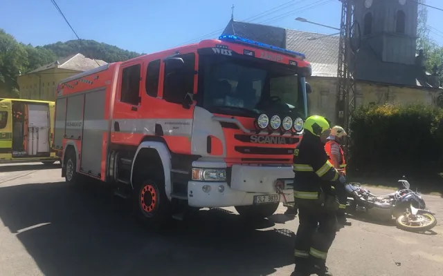 Nehoda dvou motorek.