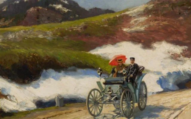 Hugo Charlemont - Jízda autem (1900)