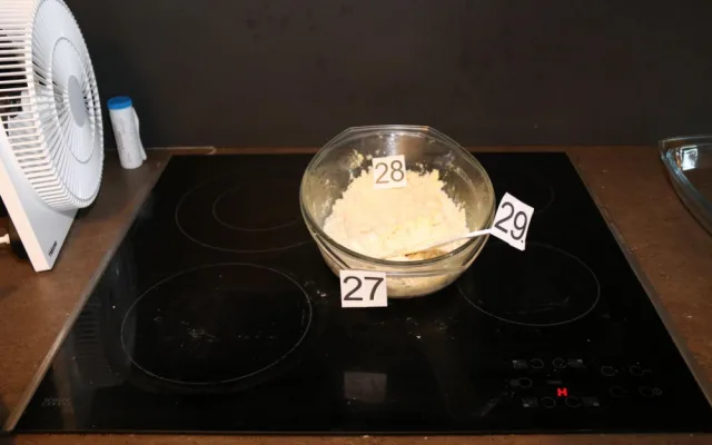 Část zadrženého materiálu.