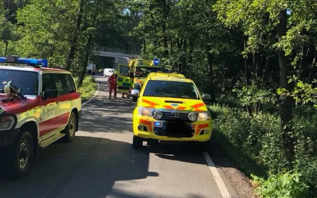 Srážka čtyřkolky a auta
