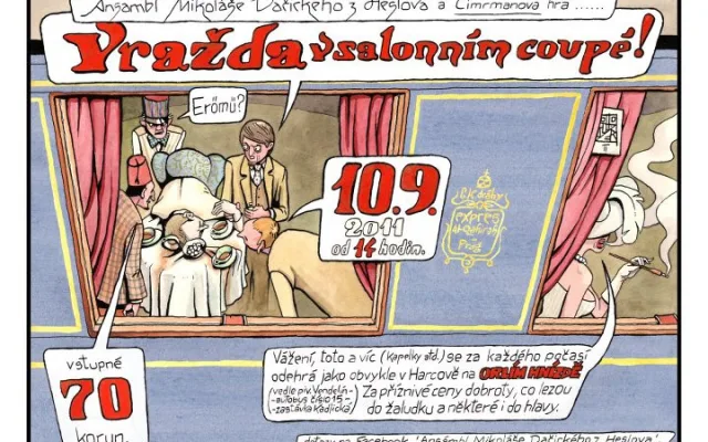 Originální pozvánky Ansámblu Mikoláše Dačiského z Heslova