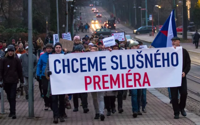 Pochod Za slušného premiéra Libercem