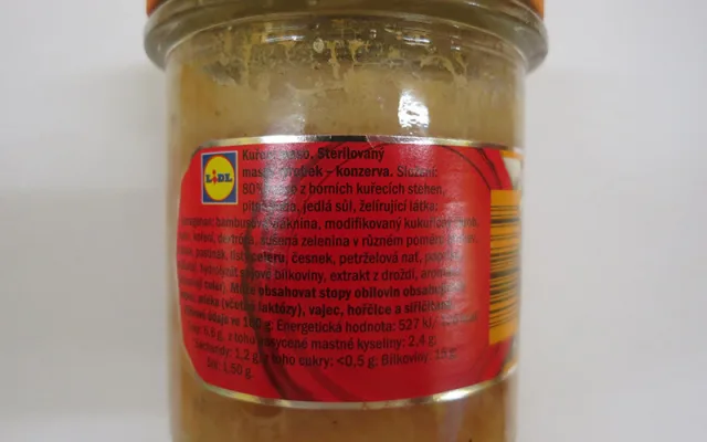 Výrobek s falešným podílem masa
