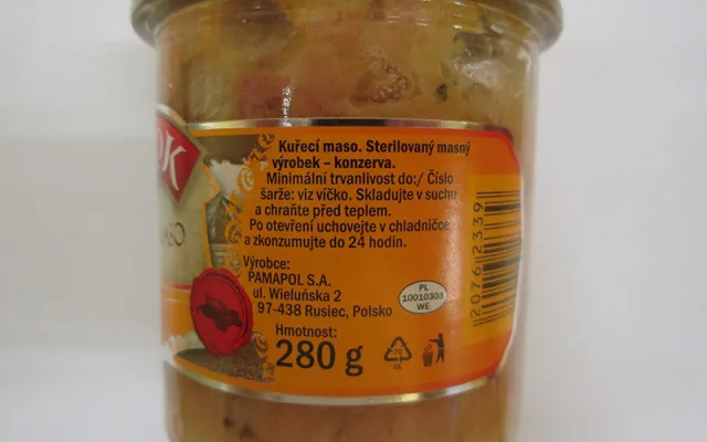 Výrobek s falešným podílem masa