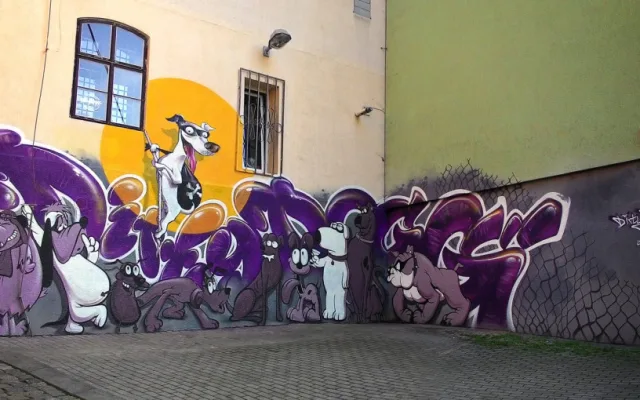 Tvorba libereckého sprejera, který si říká Uplne Mimo.