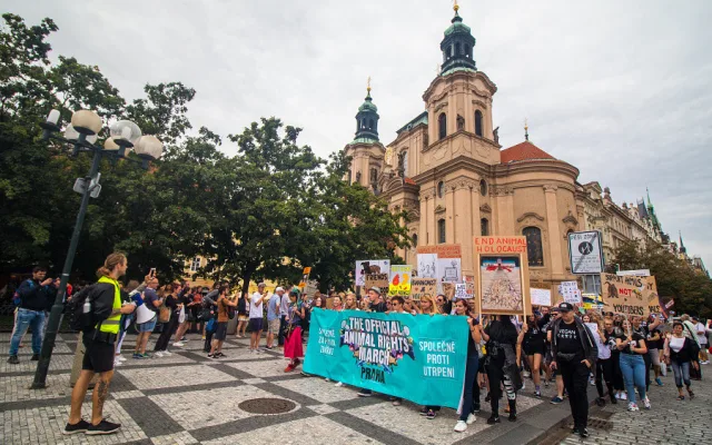 Dnes proběhl v Praze The Official Animal Rights March.