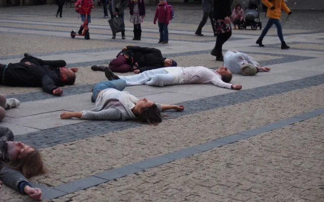 Foto z akce Die-In.