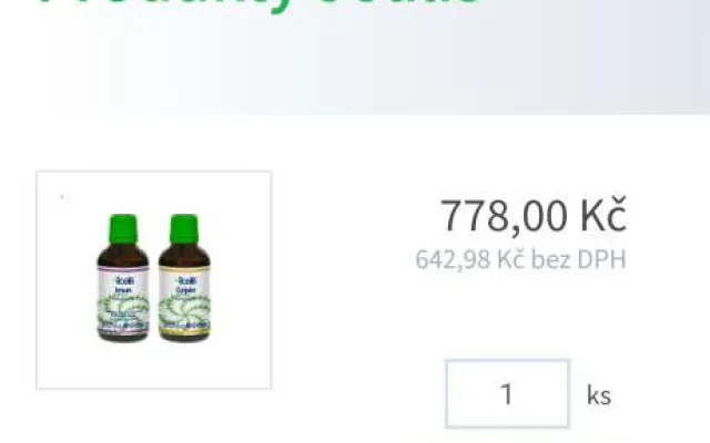 Nabízené doplňky stravy.