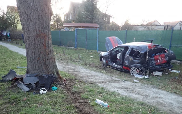 Auto narazilo v Doksech do stromu. Zranilo se pět osob