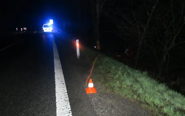Nezvládla předjíždění na plné čáře. Auto dostalo smyk a narazilo do stromu