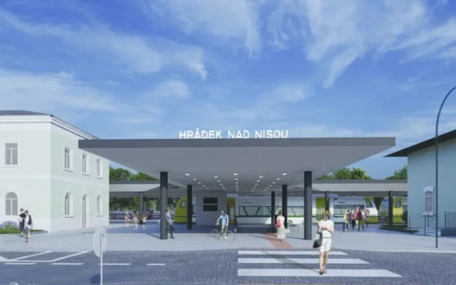 Vizualizace železniční stanice Hrádek nad Nisou