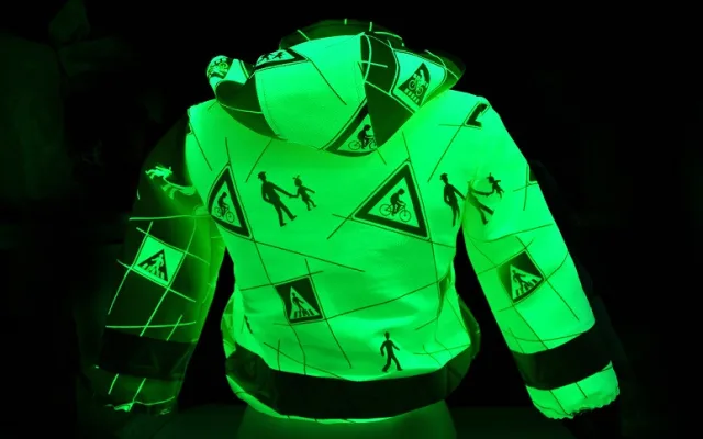 Prototyp vesty při testech viditlenosti