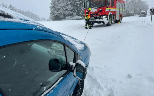 Popadané stromy zaměstnaly hasiče, domácnosti jsou bez proudu. Silný vítr zatím neustane
