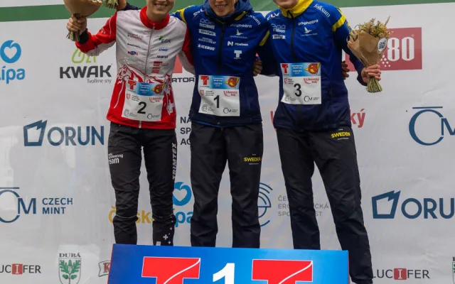 Na krátké trati šampionátu orienťáku si nejlépe vedl Rakušan a Švédové