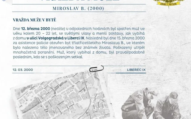 Vražda v Liberci i roky pohřešované ženy. Policie vydala kalendář nevyřešených případů