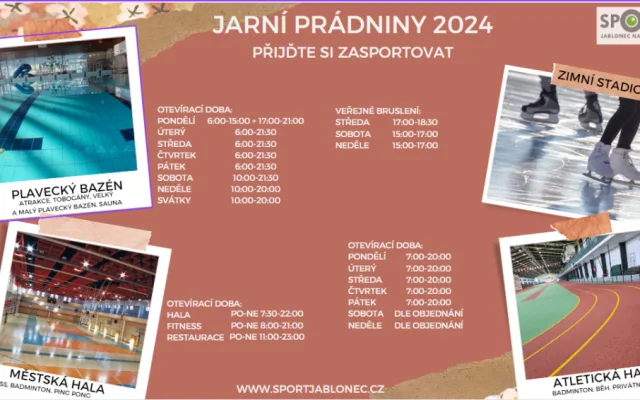 Prožijte jarní prázdniny se Sportem Jablonec