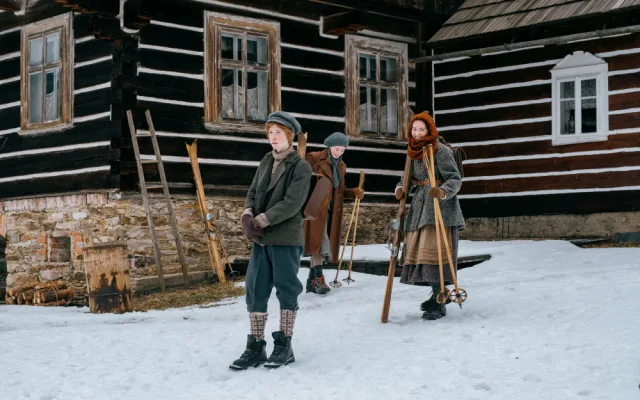 Momentka z natáčení filmu Tichá pošta.