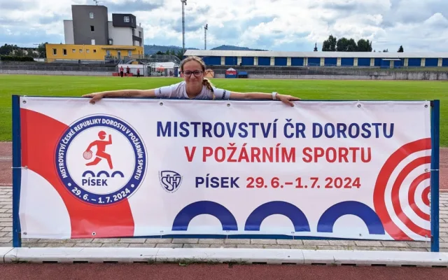 FOTO: Hasička z Liberce reprezentovala kraj na republikovém mistrovství. Překonala svůj rekord