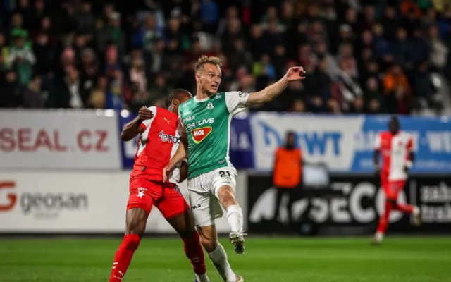 Jablonec doma podlehl vedoucí Slavii Praha těsně 1:2