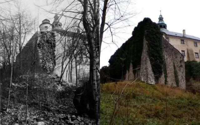 V areálu hradu a zámku Frýdlant opět praská část hradeb. Uzavřena je kvůli tomu cesta k památce ze zámeckého parku