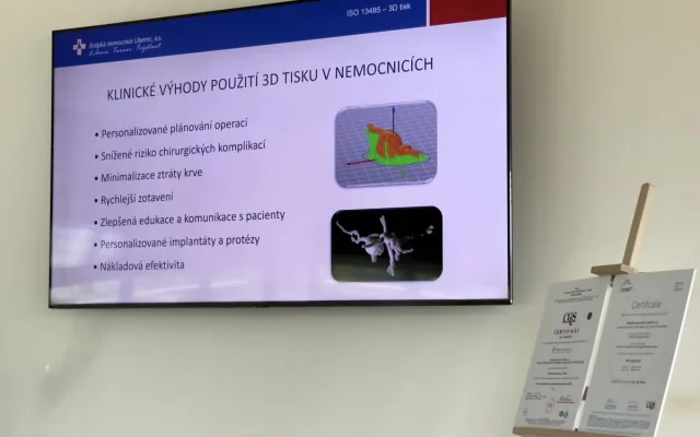 Přelomová novinka v liberecké nemocnici – vytiskne si implantáty na 3D tiskárně