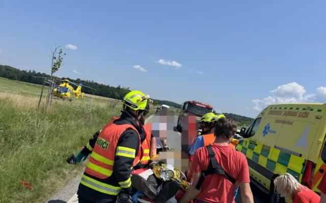 Dopravní nehoda motocyklu Frýdlant.