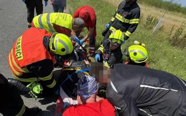 Dopravní nehoda motocyklu Frýdlant.