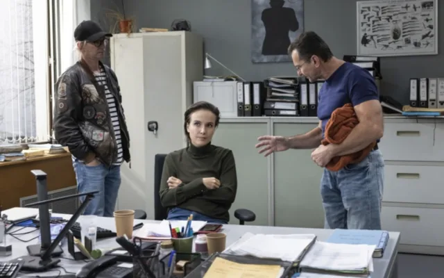 Snímek z natáčení předchozích dílů minisérie Docent.