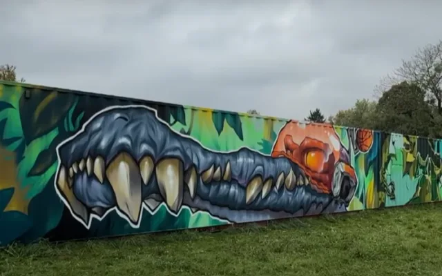 Street art ozdobil v Chrastavě nevzhledné hasičské kontejnery, město ušetřilo