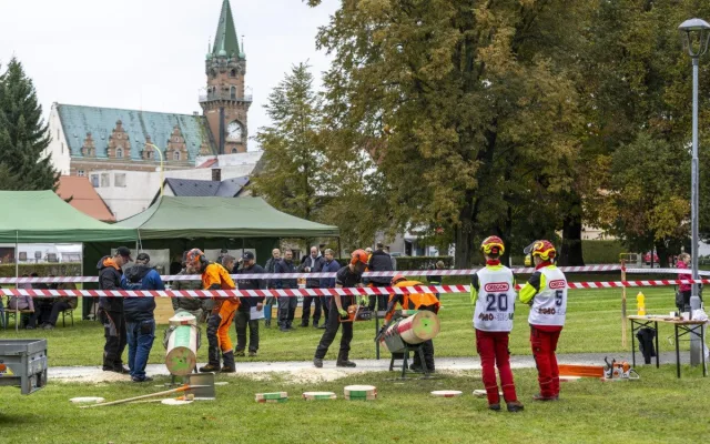 Frýdlantský park hostí soutěž středoškolských týmů Jizerský dřevorubec