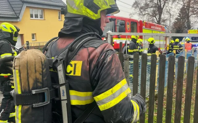 Požár v Liberci Ostašově 15. listopadu.