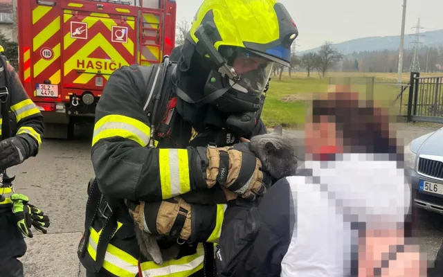 Požár v Liberci Ostašově 15. listopadu.