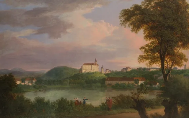 Antonín Mánes, Zámek Lemberk, 1818, olej, plátno, ze sbírek Galerie Lázně Liberec