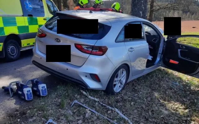 Tragická dopravní nehoda v Mříčné na Semilsku. Náraz do stromu nepřežil 85letý muž