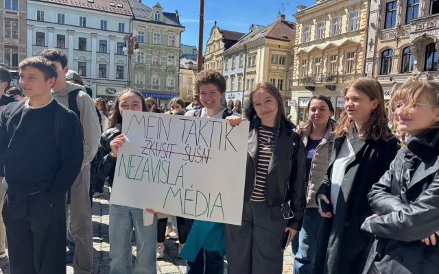 Studenti v Liberci: Veřejnoprávní média nedáme, nechceme jít cestou Slovenska a Maďarska
