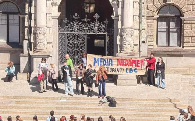 Studenti v Liberci: Veřejnoprávní média nedáme, nechceme jít cestou Slovenska a Maďarska