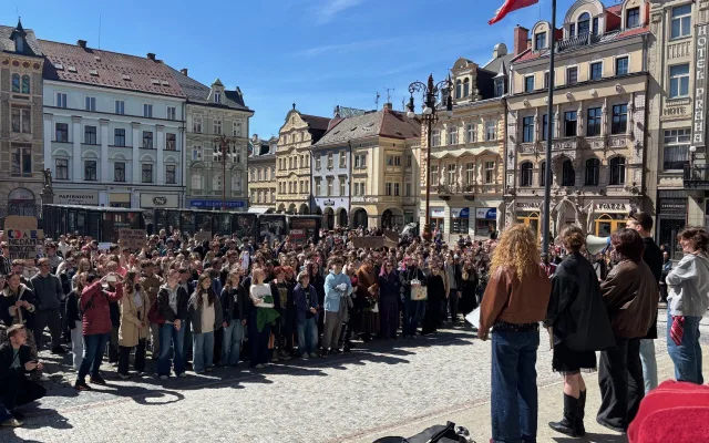 Studenti v Liberci: Veřejnoprávní média nedáme, nechceme jít cestou Slovenska a Maďarska