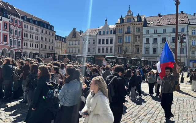 Studenti v Liberci: Veřejnoprávní média nedáme, nechceme jít cestou Slovenska a Maďarska