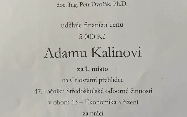 Adam z Liberce je první Čech přijatý na Tetr College. Na školné potřebuji milion, říká