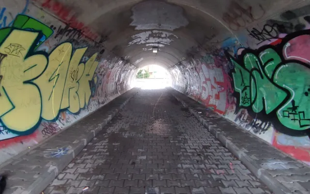 Tunel před revitalizací.