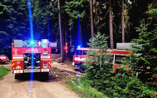 Další požár lesa. Tentokrát hořel v neděli večer u Hrádku nad Nisou
