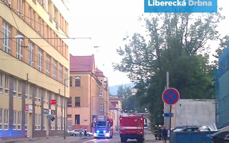 Zásah hasičů v Tatranské ulici.