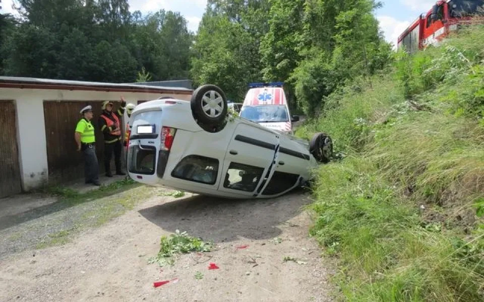 Nehoda Dacie. Foto: Policie ČR