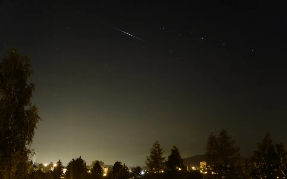 Perseidy. Foto: Klub astronomů Liberecka
