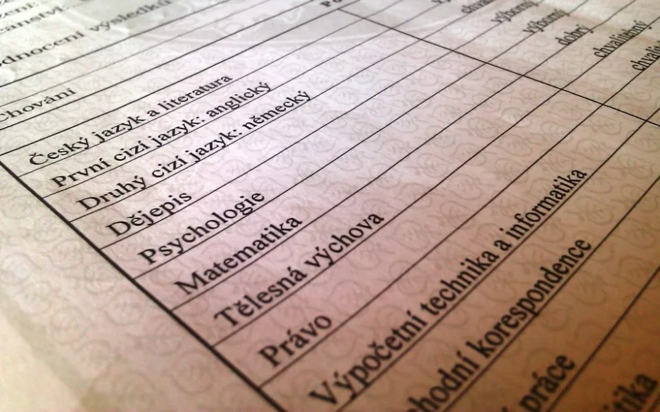 Vysvědčení.