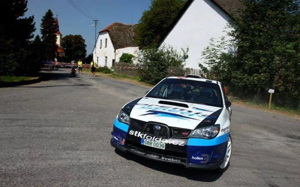 Posádka Zimmermann - Zalabák na trati Rally Vsetín. Foto: Facebook