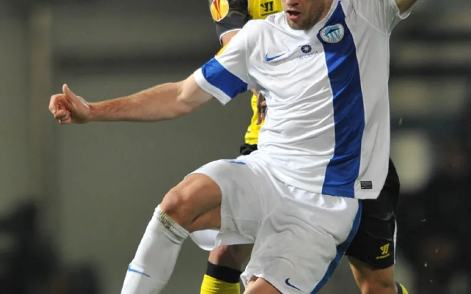 MIchael Rabušic se doma proti Seville trefil, dnes to ale bude mít o hodně těžší. Foto: Jaroslav Appeltauer